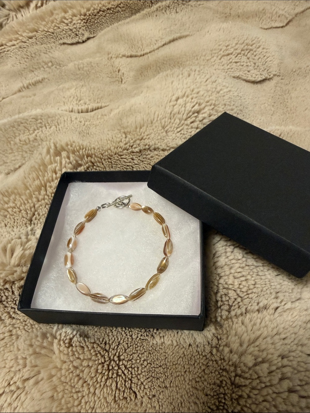 Elegant Gold-Tone Beaded Women’s Bracelet